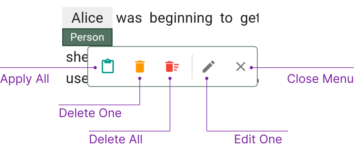 QuickGraph Annotation View - Entity Context Menu and Actions - Accepted