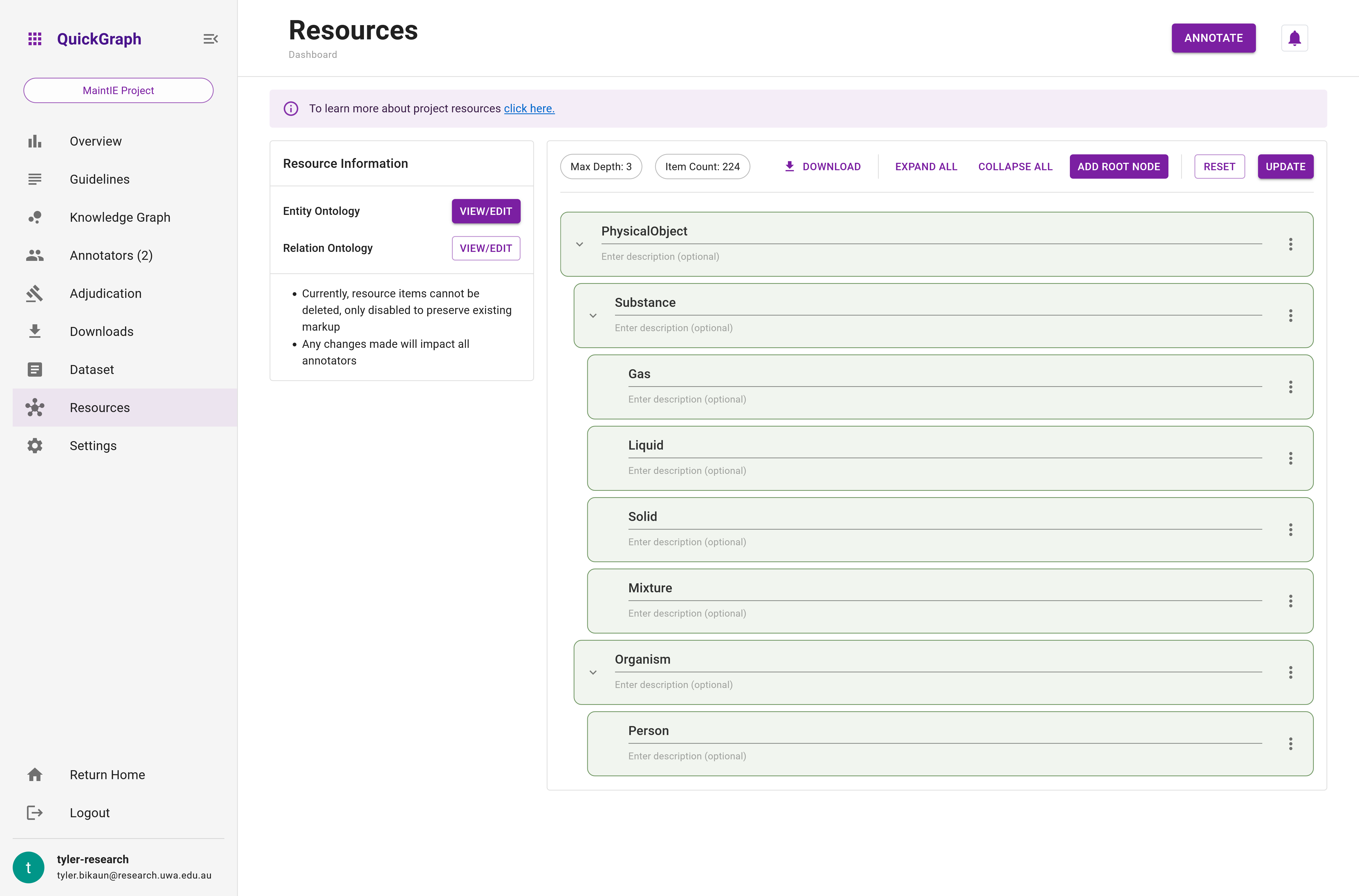 QuickGraph Dashboard Resources