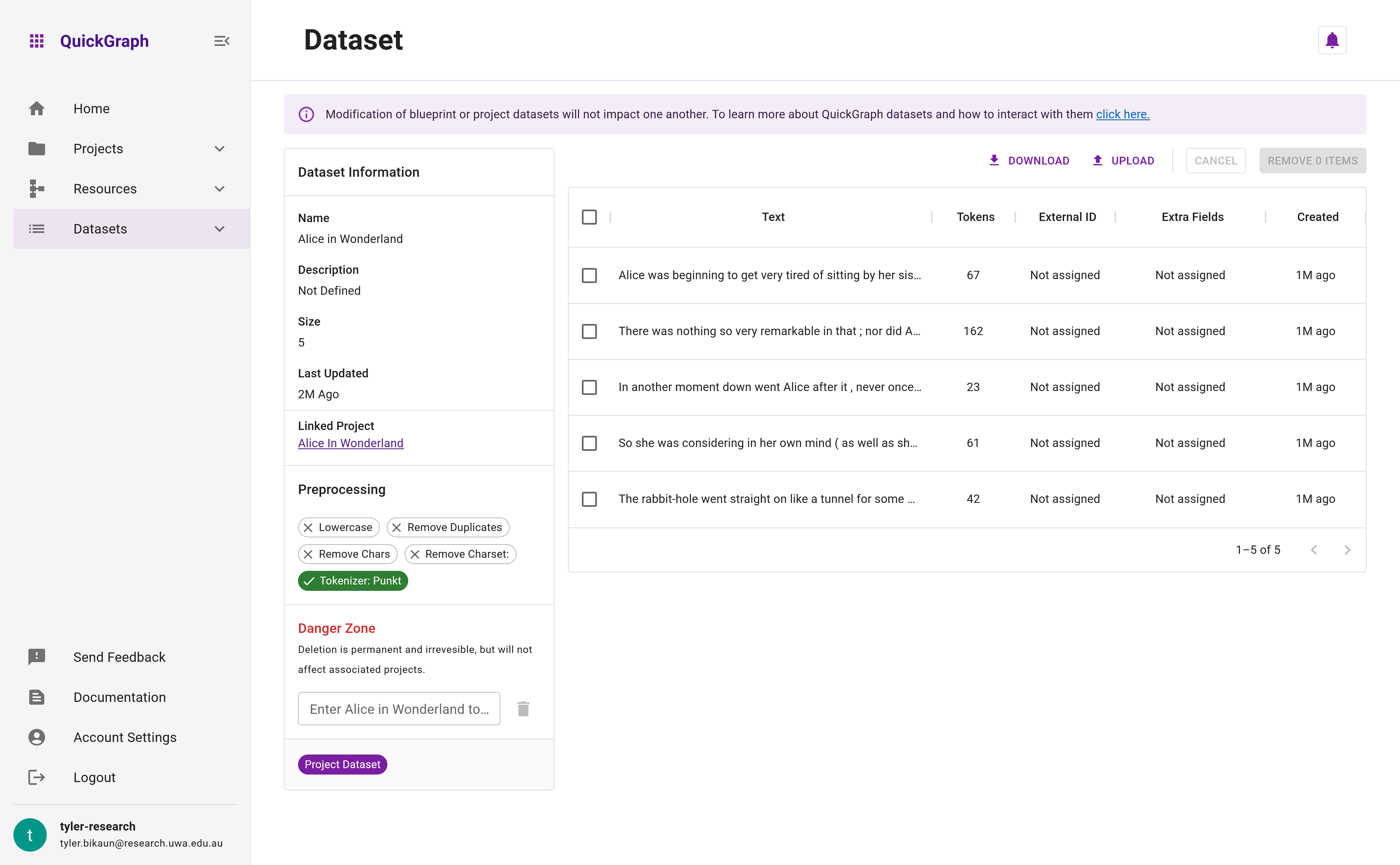 Advanced Tutorial - Dataset Management Overview