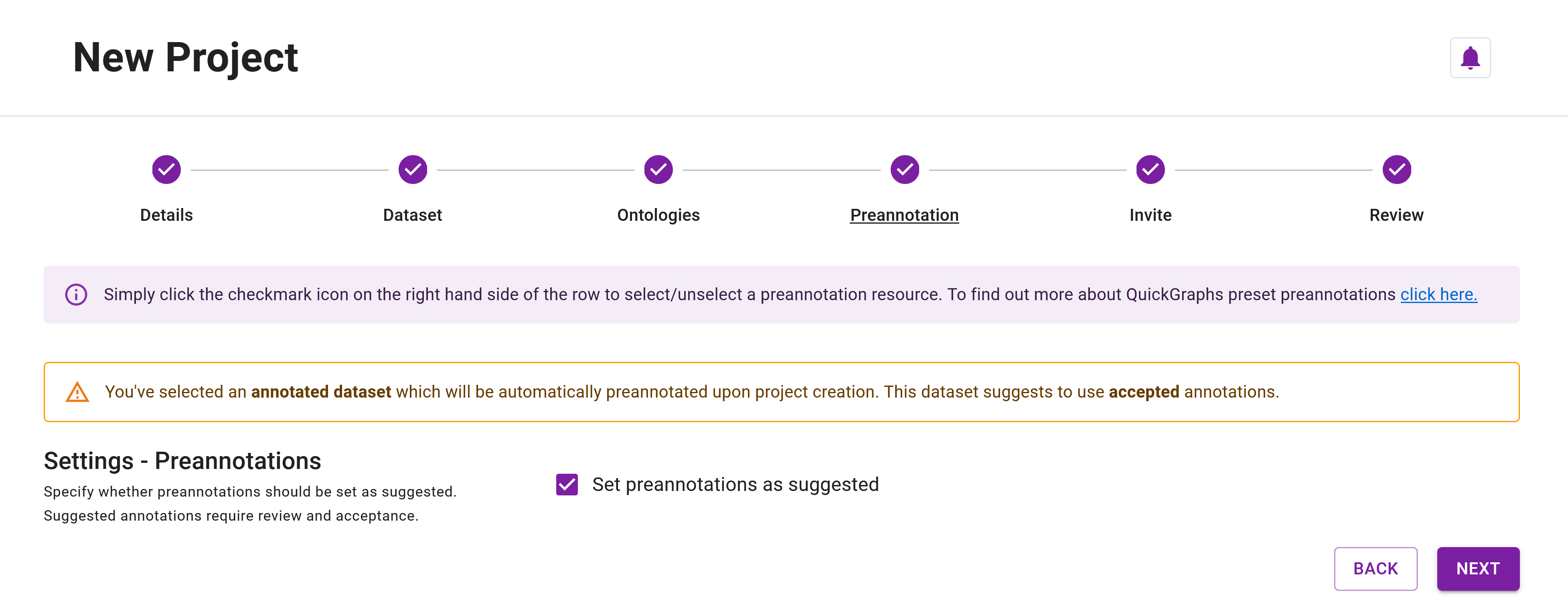 Advanced Tutorial (Preannotated Project) - Project Preannotation