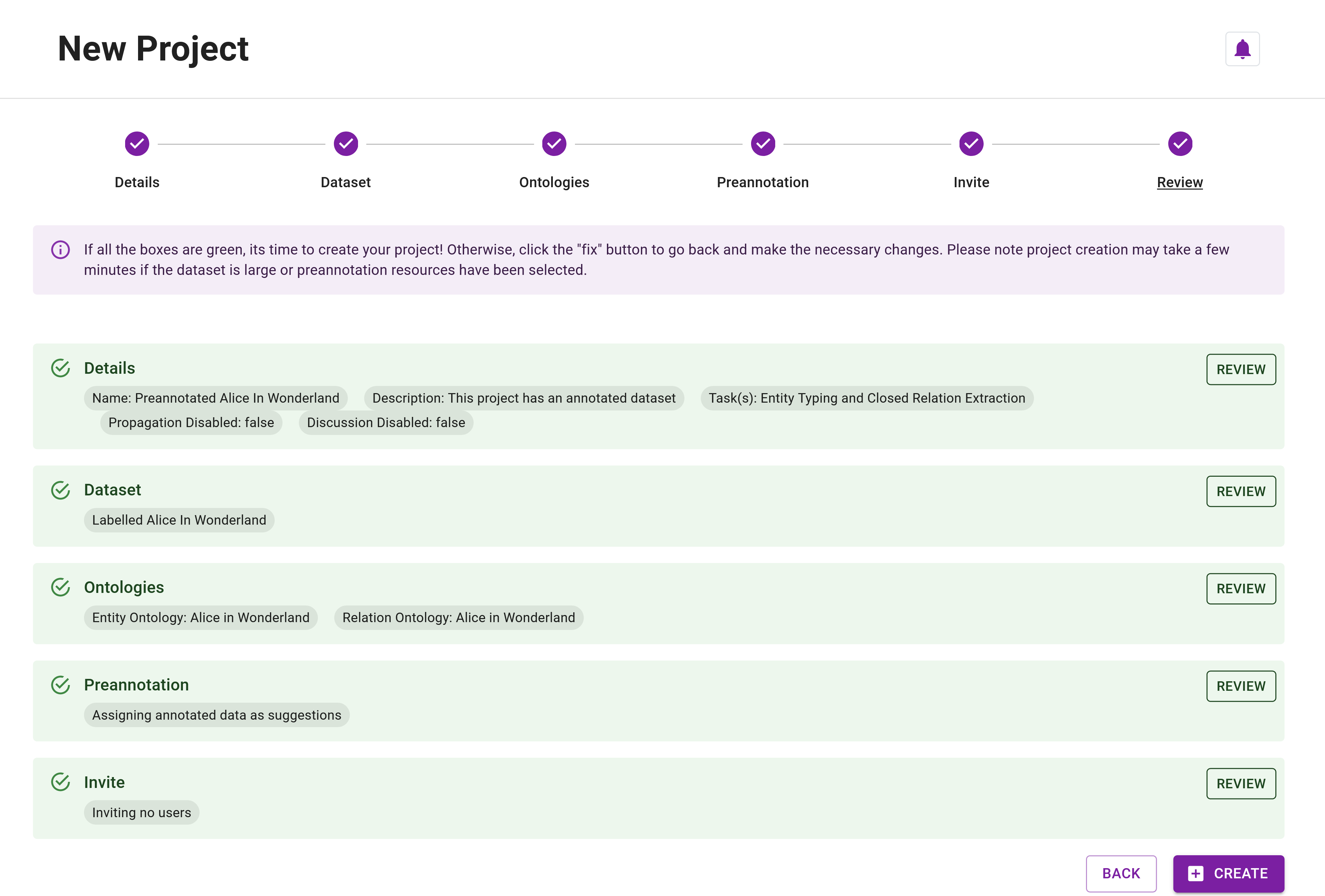 Advanced Tutorial (Preannotated Project) - Project Review