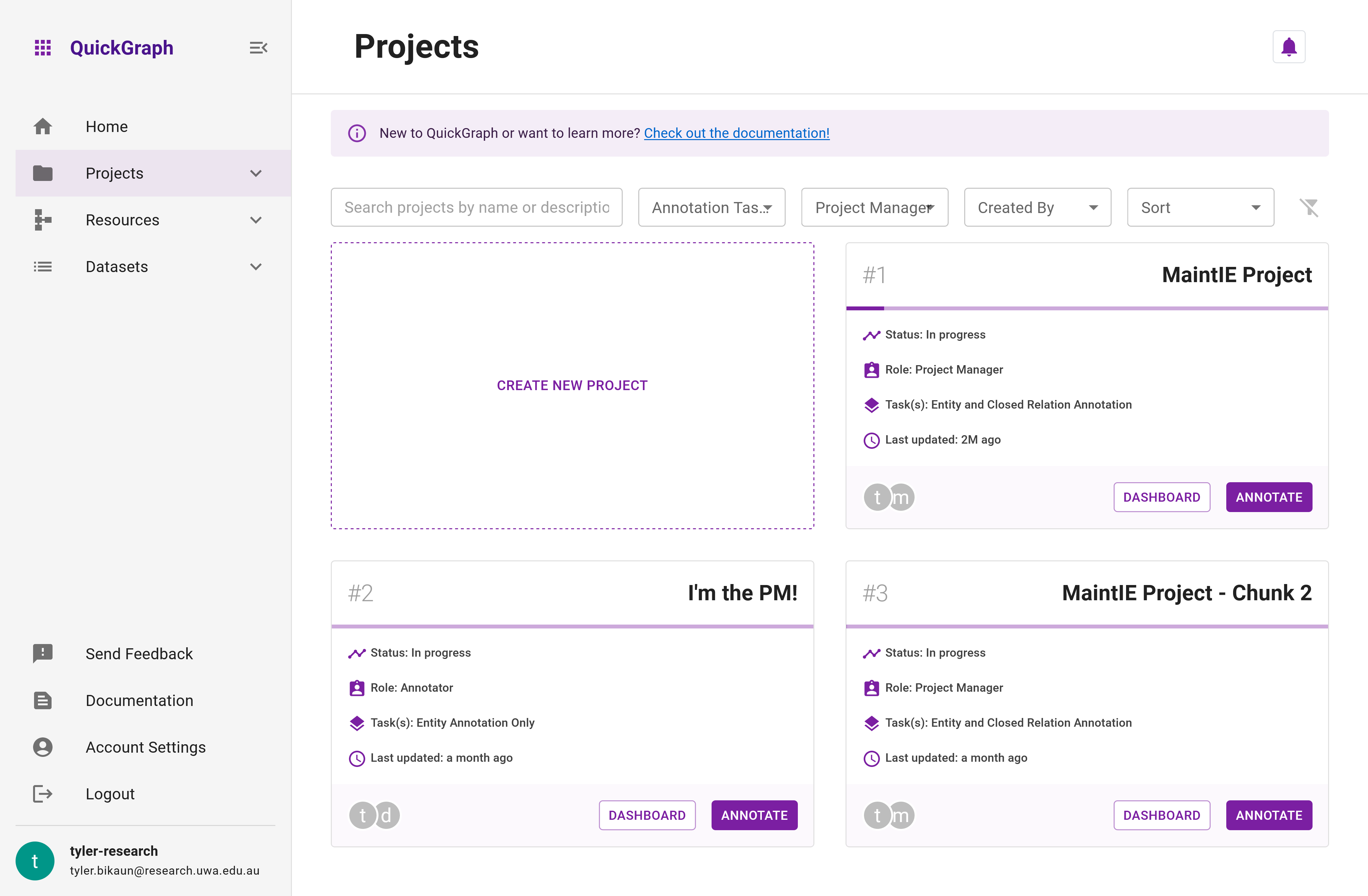 QuickGraph Projects Explorer