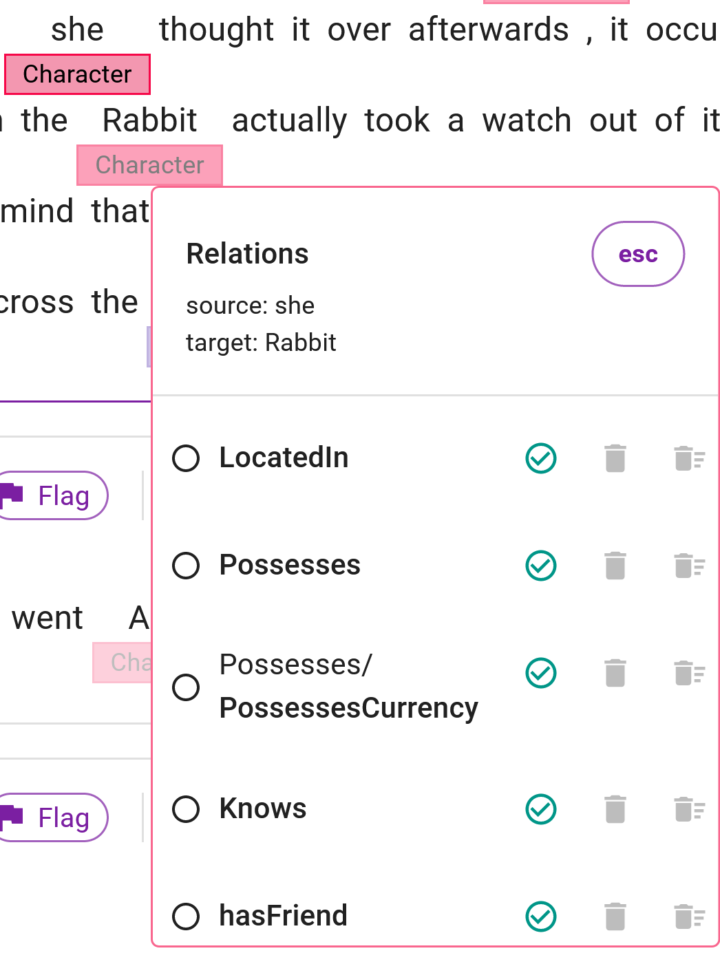 Advanced Tutorial - Updated Relation Ontology - Relation Context Menu